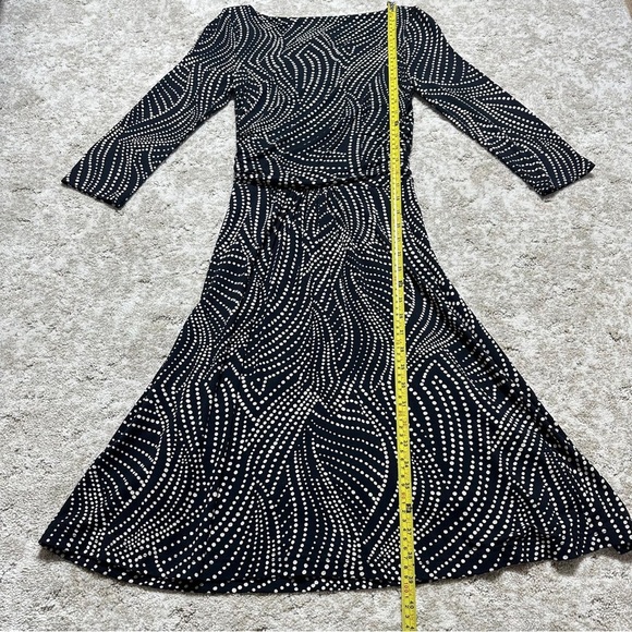 ANTHROPOLOGIE MAEVE BLACK AND WHITE 3/4 SLEEVE DRESS. SIZE XS - Picture 5 of 6